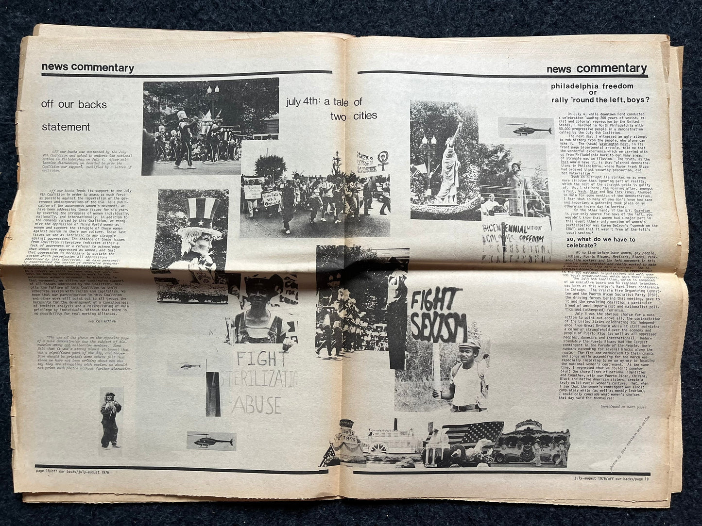 1970s Off Our Backs Feminist Newspaper, 2nd Wave Feminism, LGBT Memorabilia, Feminist Gifts, Female Empowerment, Gifts for Women, Womens
