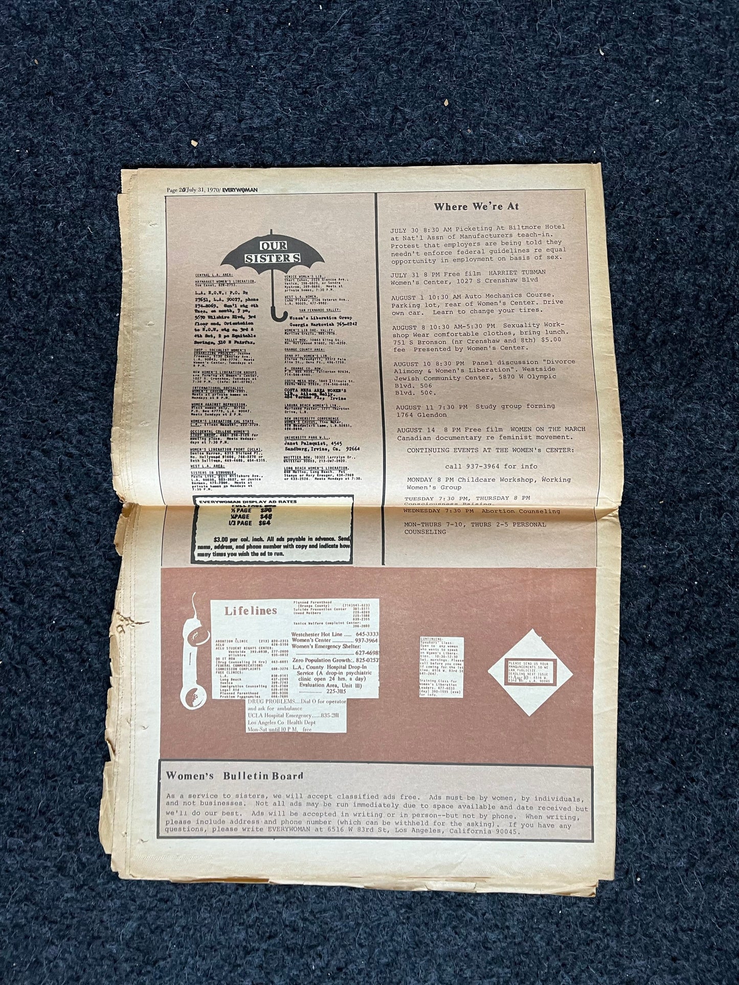 Vintage 1970s Feminist Newspaper, Everywoman 2nd Wave Feminism, LGBT Memorabilia, Feminist Gifts, Female Empowerment, Gifts for Women, Women