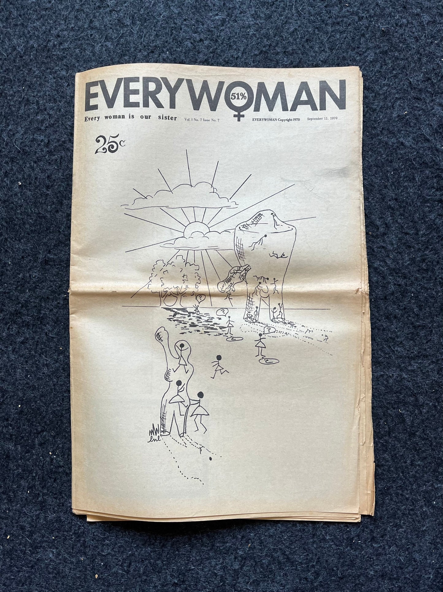 Vintage 1970s Feminist Newspaper, Everywoman 2nd Wave Feminism, LGBT Memorabilia, Feminist Gifts, Female Empowerment, Gifts for Women, Women