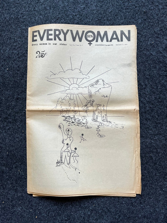 Vintage 1970s Feminist Newspaper, Everywoman 2nd Wave Feminism, LGBT Memorabilia, Feminist Gifts, Female Empowerment, Gifts for Women, Women