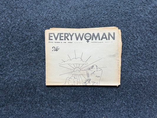 Vintage 1970s Feminist Newspaper, Everywoman 2nd Wave Feminism, LGBT Memorabilia, Feminist Gifts, Female Empowerment, Gifts for Women, Women