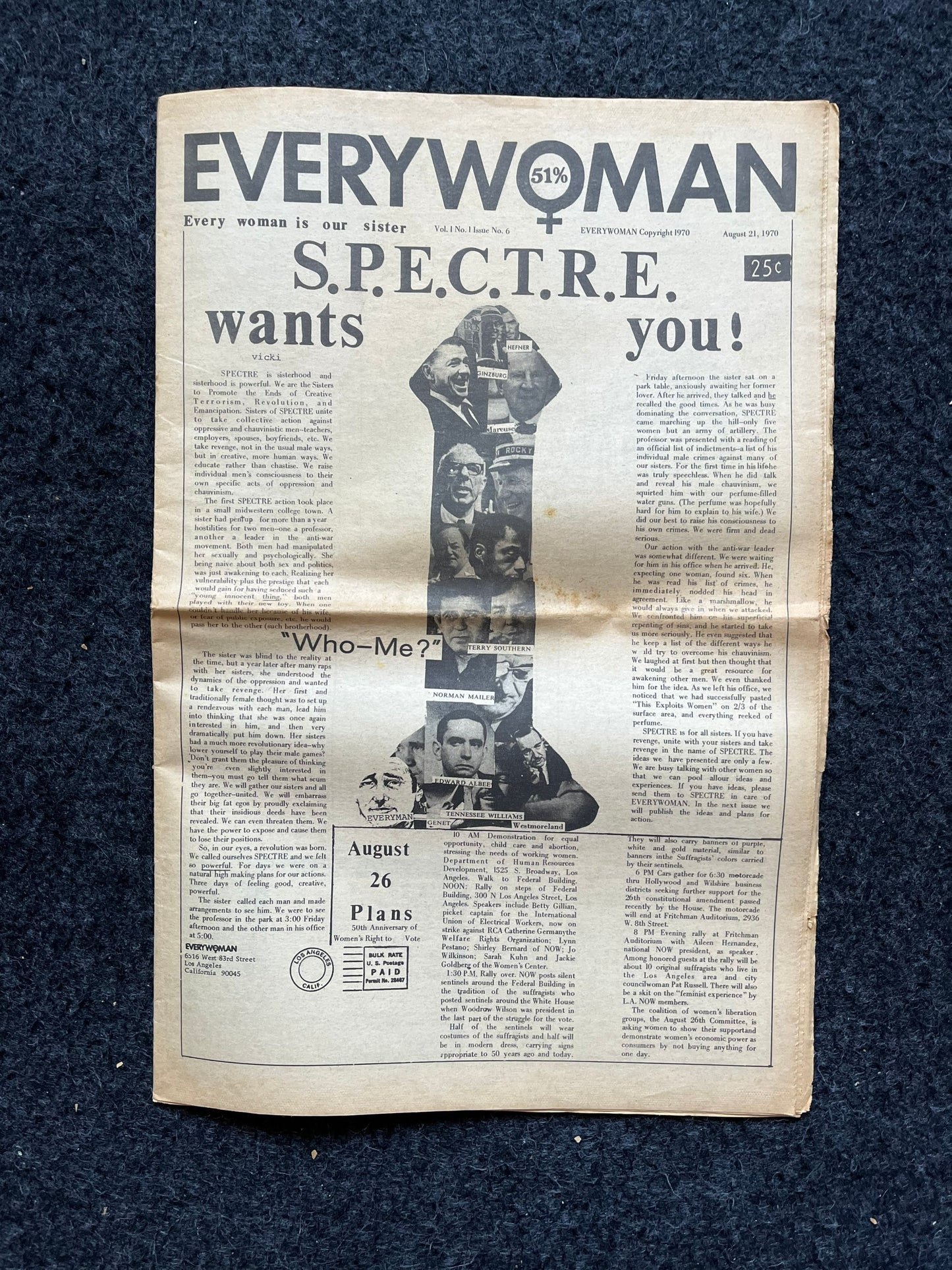 Vintage 1970s Feminist Newspaper, Everywoman 2nd Wave Feminism, LGBT Memorabilia, Feminist Gifts, Female Empowerment, Gifts for Women, Women