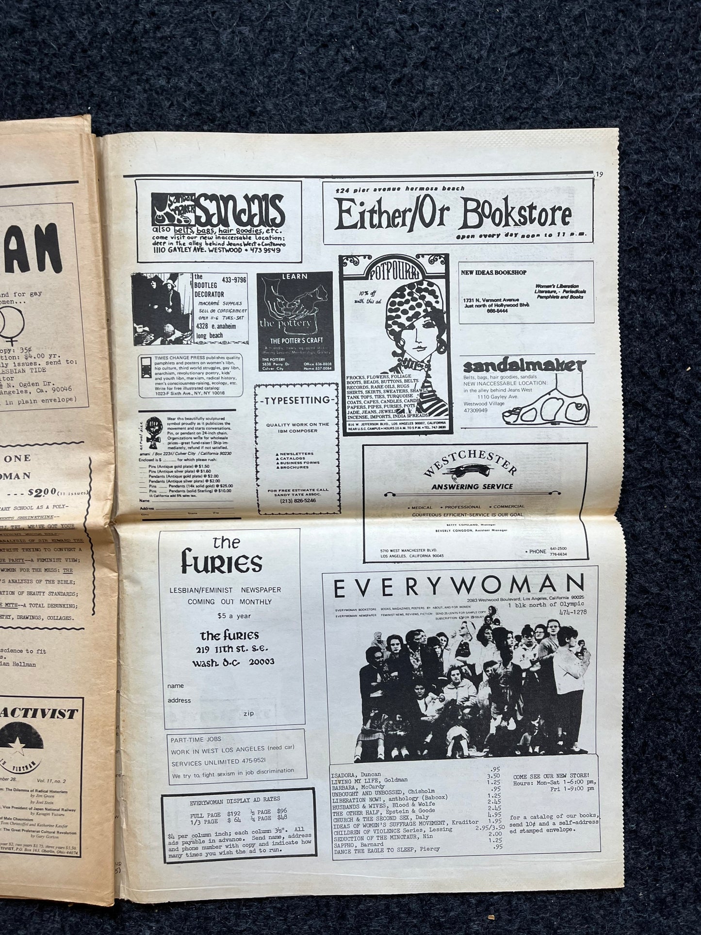 Vintage 1970s Feminist Newspaper, Everywoman 2nd Wave Feminism, LGBT Memorabilia, Feminist Gifts, Female Empowerment, Gifts for Women, Women