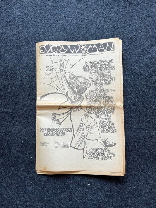 Vintage 1970s Feminist Newspaper, Everywoman 2nd Wave Feminism, LGBT Memorabilia, Feminist Gifts, Female Empowerment, Gifts for Women, Women