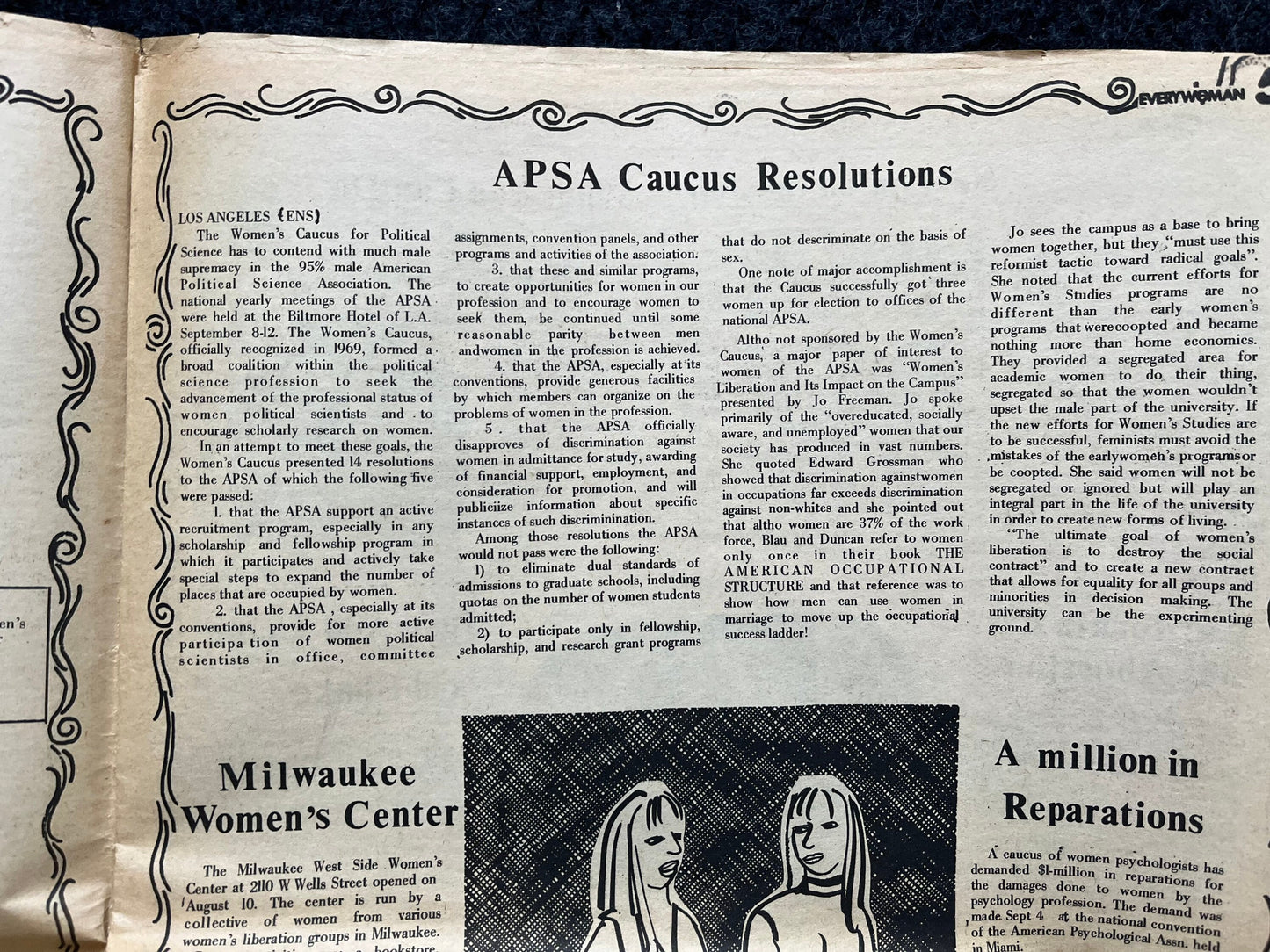 Vintage 1970s Feminist Newspaper, Everywoman 2nd Wave Feminism, LGBT Memorabilia, Feminist Gifts, Female Empowerment, Gifts for Women, Women