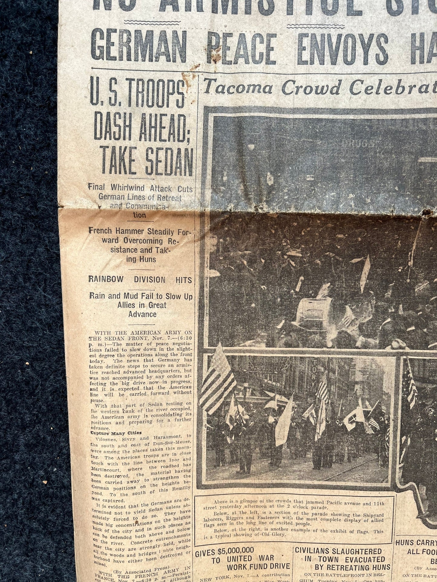 Original False Armistice World War I Peace Newspaper - Day Of – WWI Memorabilia, Historic Gifts and Newspapers, Collectible Gifts, Military
