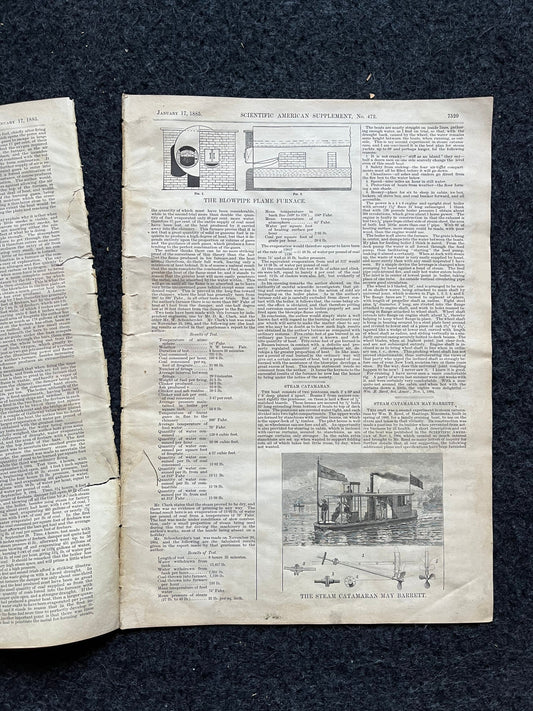 1800s Steam Fire Engine, Firefighting gifts, Firetrucks, Scientific America, Science Education Wall Decor Gifts, Vintage Original Newspaper