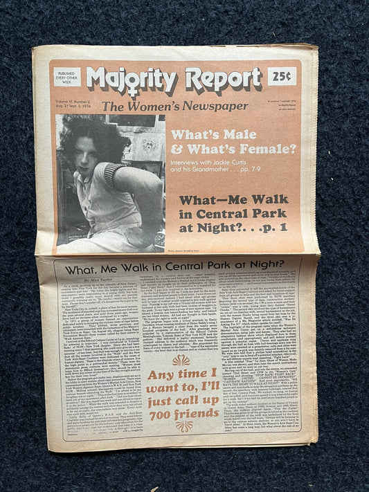 Vintage 1970s Feminist Newspaper, The Majority Report 2nd Wave Feminism, LGBT Memorabilia, Feminist Gifts, Female Empowerment, Gifts