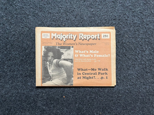 Vintage 1970s Feminist Newspaper, The Majority Report 2nd Wave Feminism, LGBT Memorabilia, Feminist Gifts, Female Empowerment, Gifts