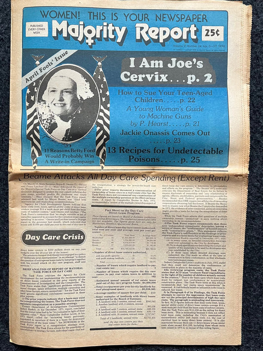 Vintage 1970s Feminist Newspaper, The Majority Report 2nd Wave Feminism, LGBT Memorabilia, Feminist Gifts, Female Empowerment, Gifts
