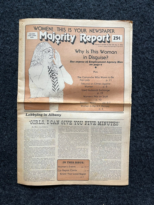 Vintage 1970s Feminist Newspaper, The Majority Report 2nd Wave Feminism, LGBT Memorabilia, Feminist Gifts, Female Empowerment, Gifts