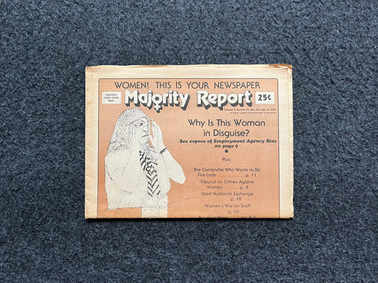 Vintage 1970s Feminist Newspaper, The Majority Report 2nd Wave Feminism, LGBT Memorabilia, Feminist Gifts, Female Empowerment, Gifts