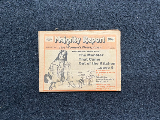 Vintage 1970s Feminist Newspaper, The Majority Report 2nd Wave Feminism, LGBT Memorabilia, Feminist Gifts, Female Empowerment, Gifts