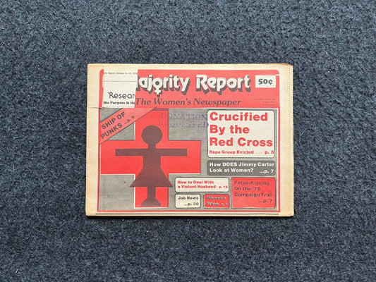Vintage 1970s Feminist Newspaper, The Majority Report 2nd Wave Feminism, LGBT Memorabilia, Feminist Gifts, Female Empowerment, Gifts