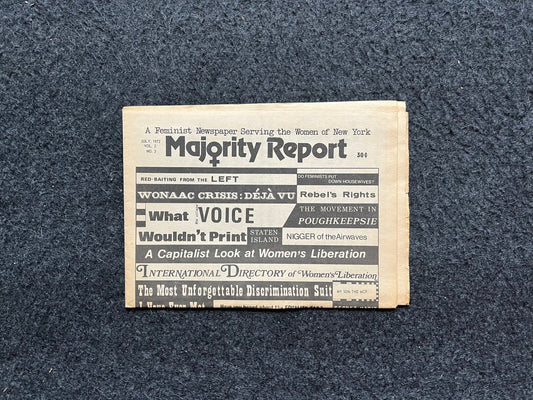 Vintage 1970s Feminist Newspaper, The Majority Report 2nd Wave Feminism, LGBT Memorabilia, Feminist Gifts, Female Empowerment, Gifts