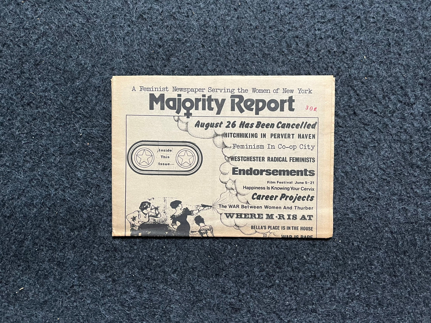 Vintage 1970s Feminist Newspaper, The Majority Report 2nd Wave Feminism, LGBT Memorabilia, Feminist Gifts, Female Empowerment, Gifts