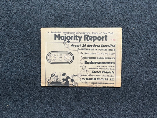Vintage 1970s Feminist Newspaper, The Majority Report 2nd Wave Feminism, LGBT Memorabilia, Feminist Gifts, Female Empowerment, Gifts