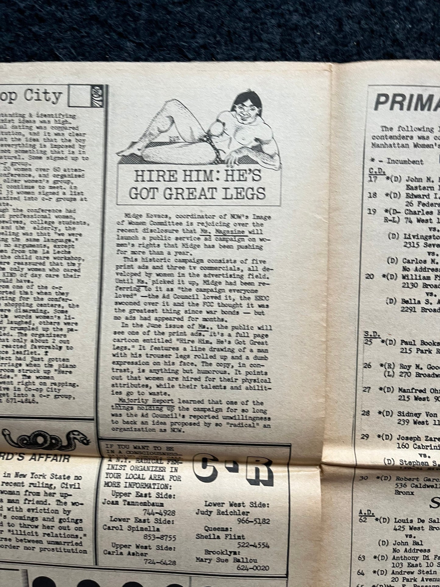 Vintage 1970s Feminist Newspaper, The Majority Report 2nd Wave Feminism, LGBT Memorabilia, Feminist Gifts, Female Empowerment, Gifts
