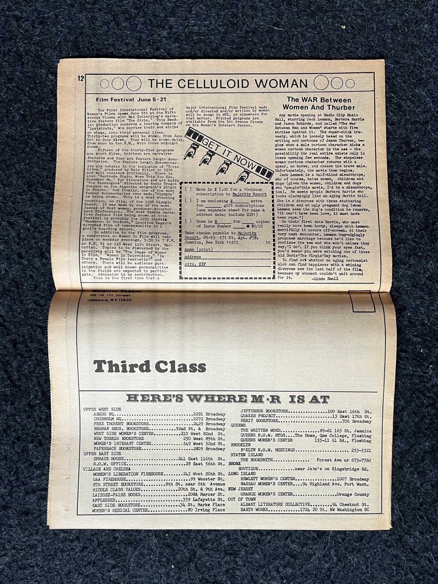 Vintage 1970s Feminist Newspaper, The Majority Report 2nd Wave Feminism, LGBT Memorabilia, Feminist Gifts, Female Empowerment, Gifts