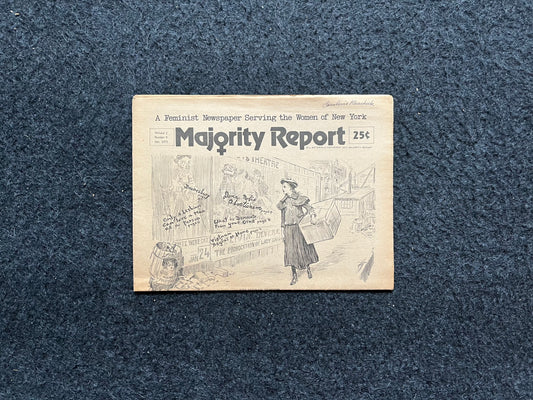 Vintage 1970s Feminist Newspaper, The Majority Report 2nd Wave Feminism, LGBT Memorabilia, Feminist Gifts, Female Empowerment, Gifts