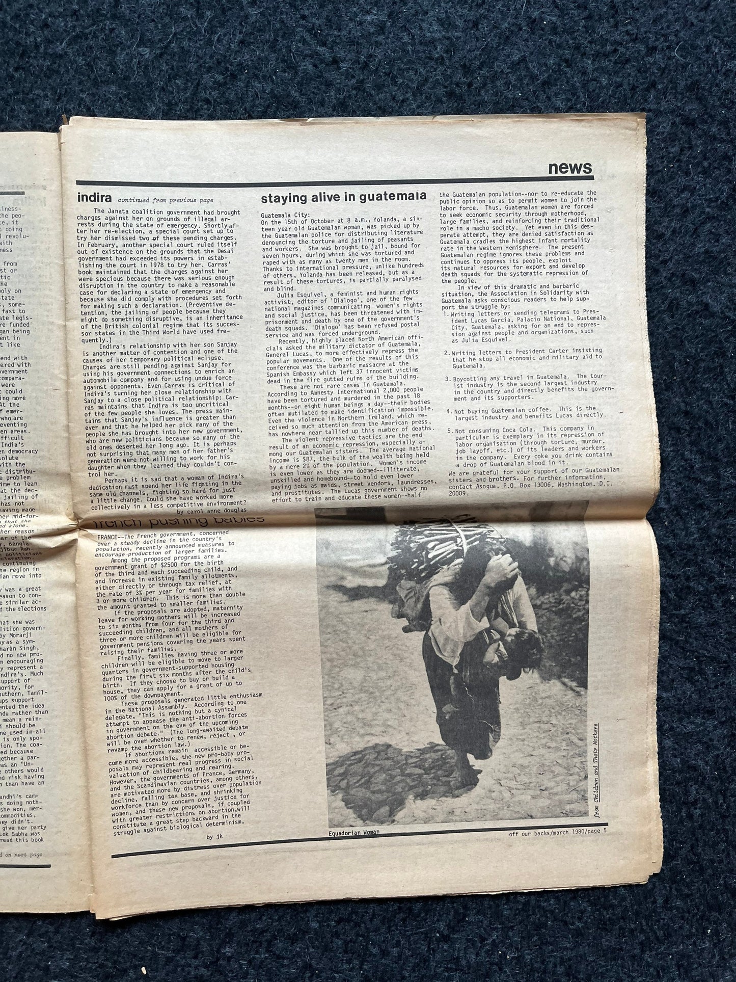 1970s Off Our Backs Feminist Newspaper, 2nd Wave Feminism, LGBT Memorabilia, Feminist Gifts, Female Empowerment, Gifts for Women, Womens Rig