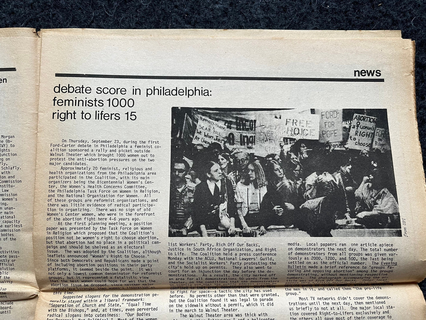 1970s Off Our Backs Feminist Newspaper, 2nd Wave Feminism, LGBT Memorabilia, Feminist Gifts, Female Empowerment, Gifts for Women, Womens