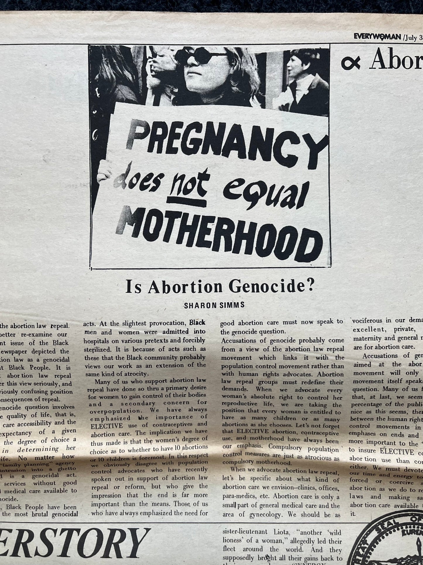 Vintage 1970s Feminist Newspaper, Everywoman 2nd Wave Feminism, LGBT Memorabilia, Feminist Gifts, Female Empowerment, Gifts for Women, Women