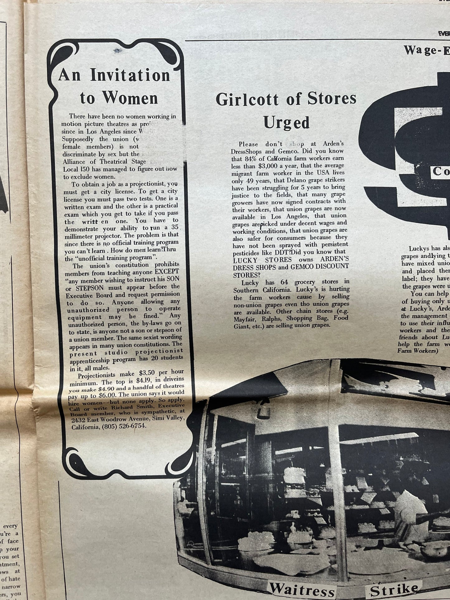 Vintage 1970s Feminist Newspaper, Everywoman 2nd Wave Feminism, LGBT Memorabilia, Feminist Gifts, Female Empowerment, Gifts for Women, Women