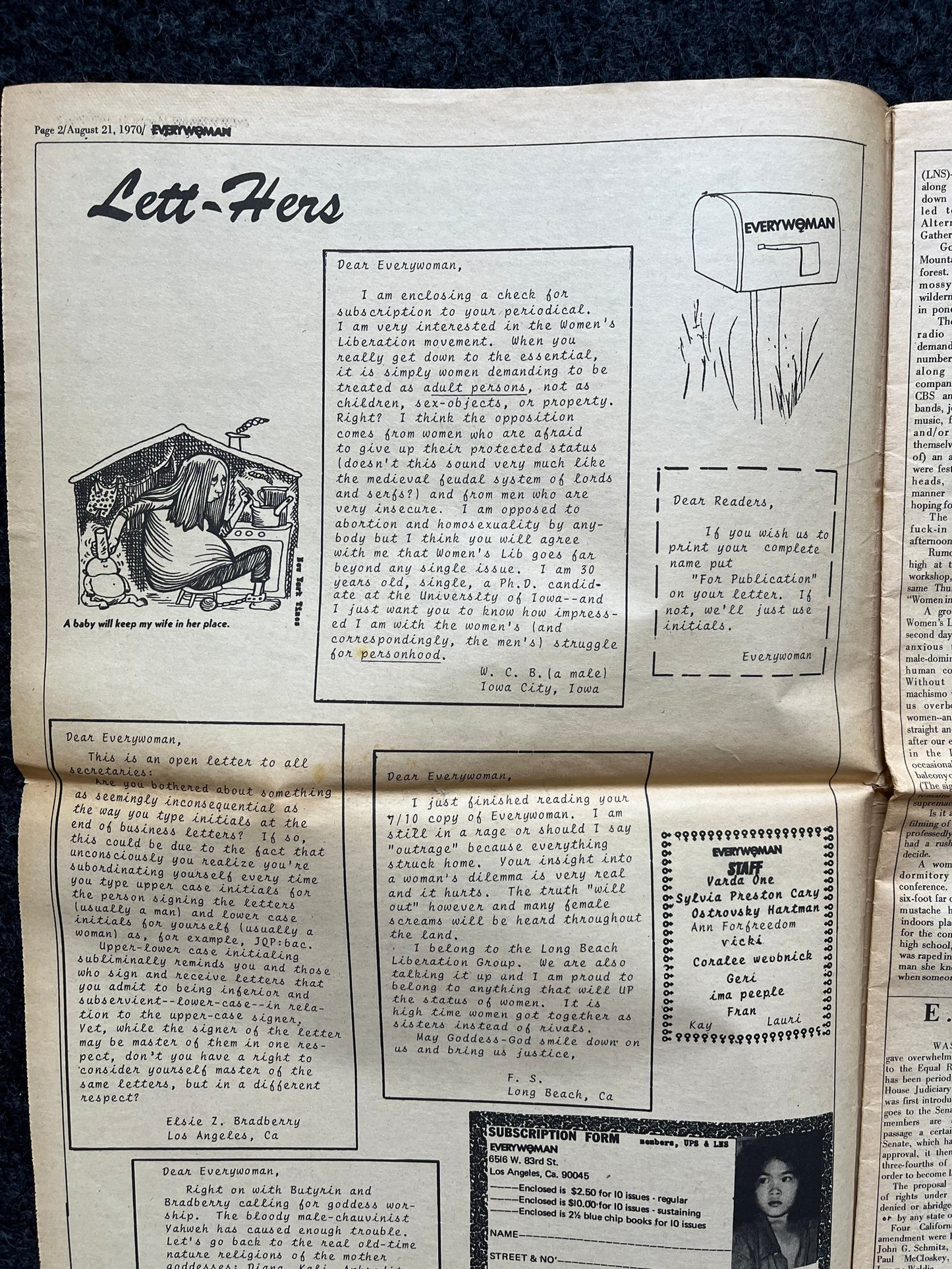 Vintage 1970s Feminist Newspaper, Everywoman 2nd Wave Feminism, LGBT Memorabilia, Feminist Gifts, Female Empowerment, Gifts for Women, Women