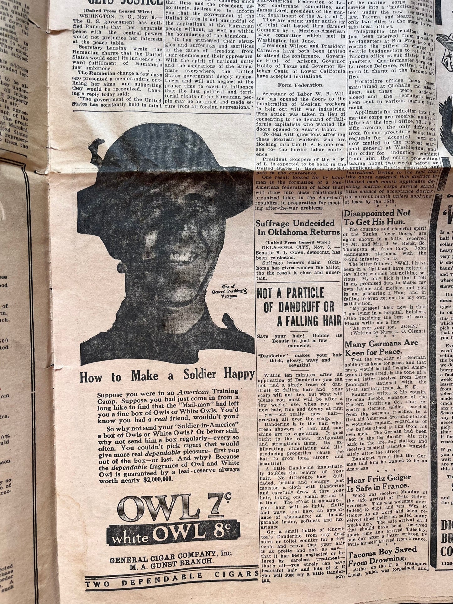Original False Armistice World War I Peace Newspaper - Day Of – WWI Memorabilia, Historic Gifts and Newspapers, Collectible Gifts, Military