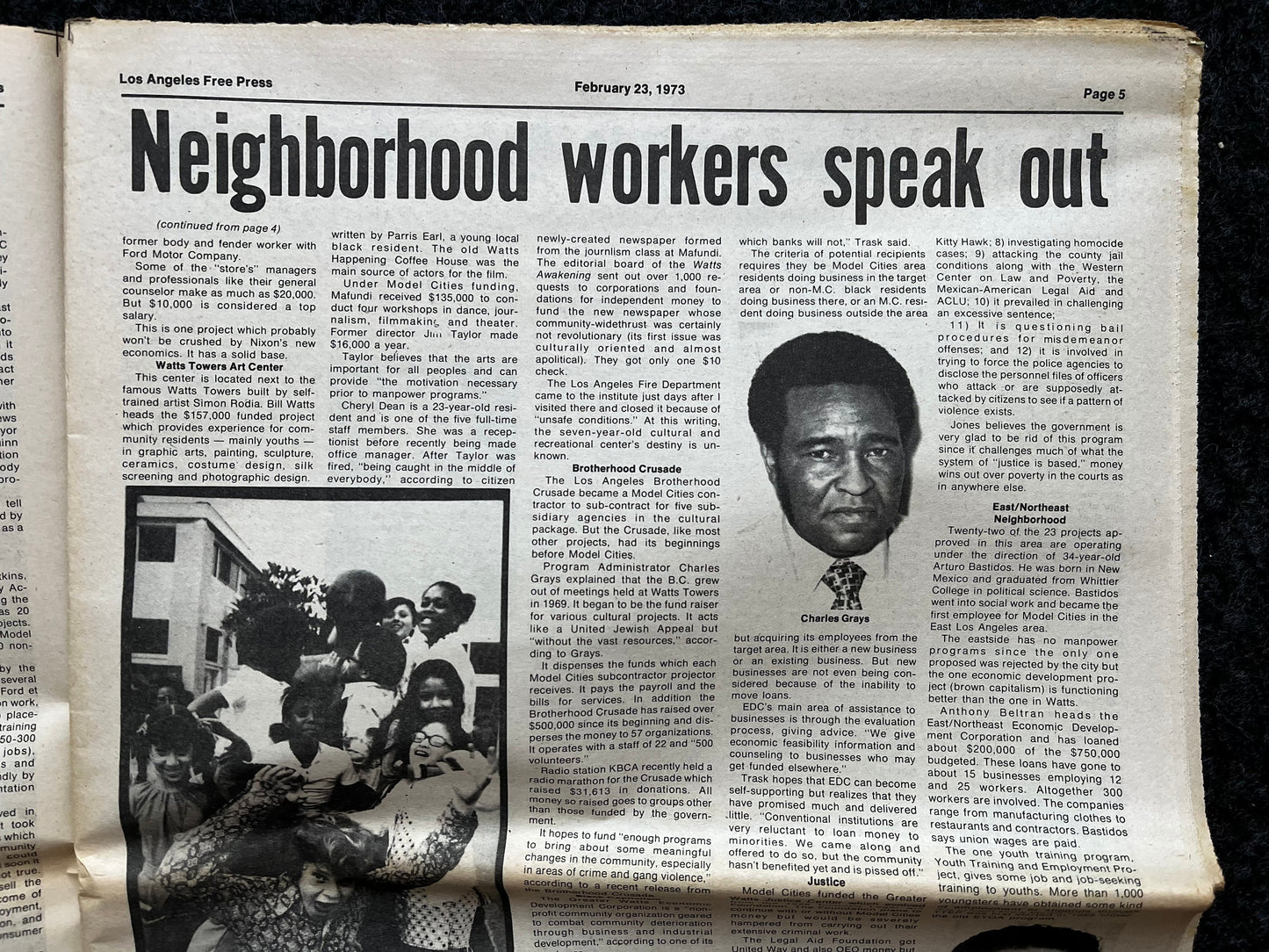 1970s CounterCulture LGBT Los Angeles Free Press, Black Panther Party, Underground Far-Left Newspaper, Vintage Newspaper, Original Newspaper