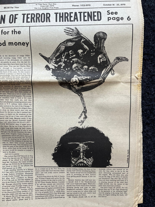1970s CounterCulture LGBT Los Angeles Free Press, Black Panther Party, Underground Far-Left Newspaper, Vintage Newspaper, Original Newspaper