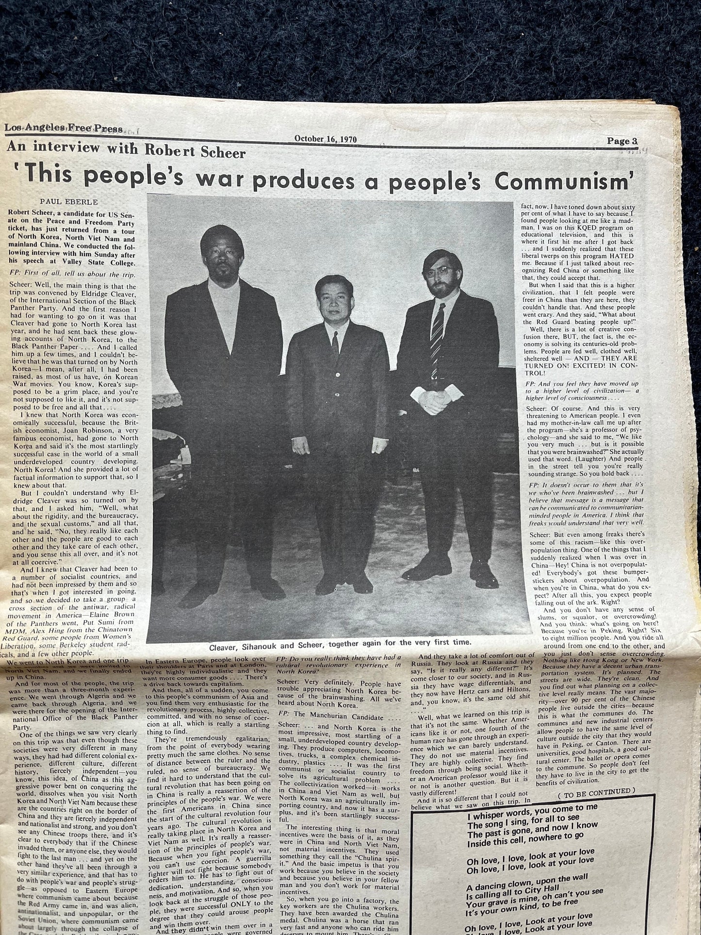 1970s CounterCulture LGBT Los Angeles Free Press, Black Panther Party, Underground Far-Left Newspaper, Vintage Newspaper, Original Newspaper