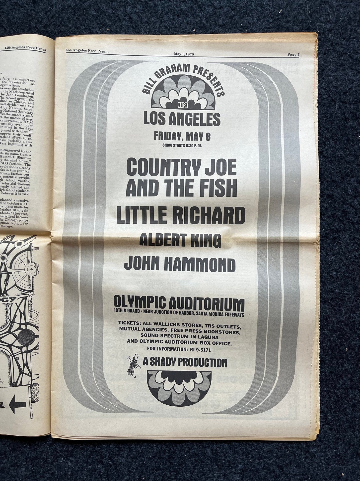1970s CounterCulture LGBT Los Angeles Free Press, Black Panther Party, Underground Far-Left Newspaper, Vintage Newspaper, Original Newspaper