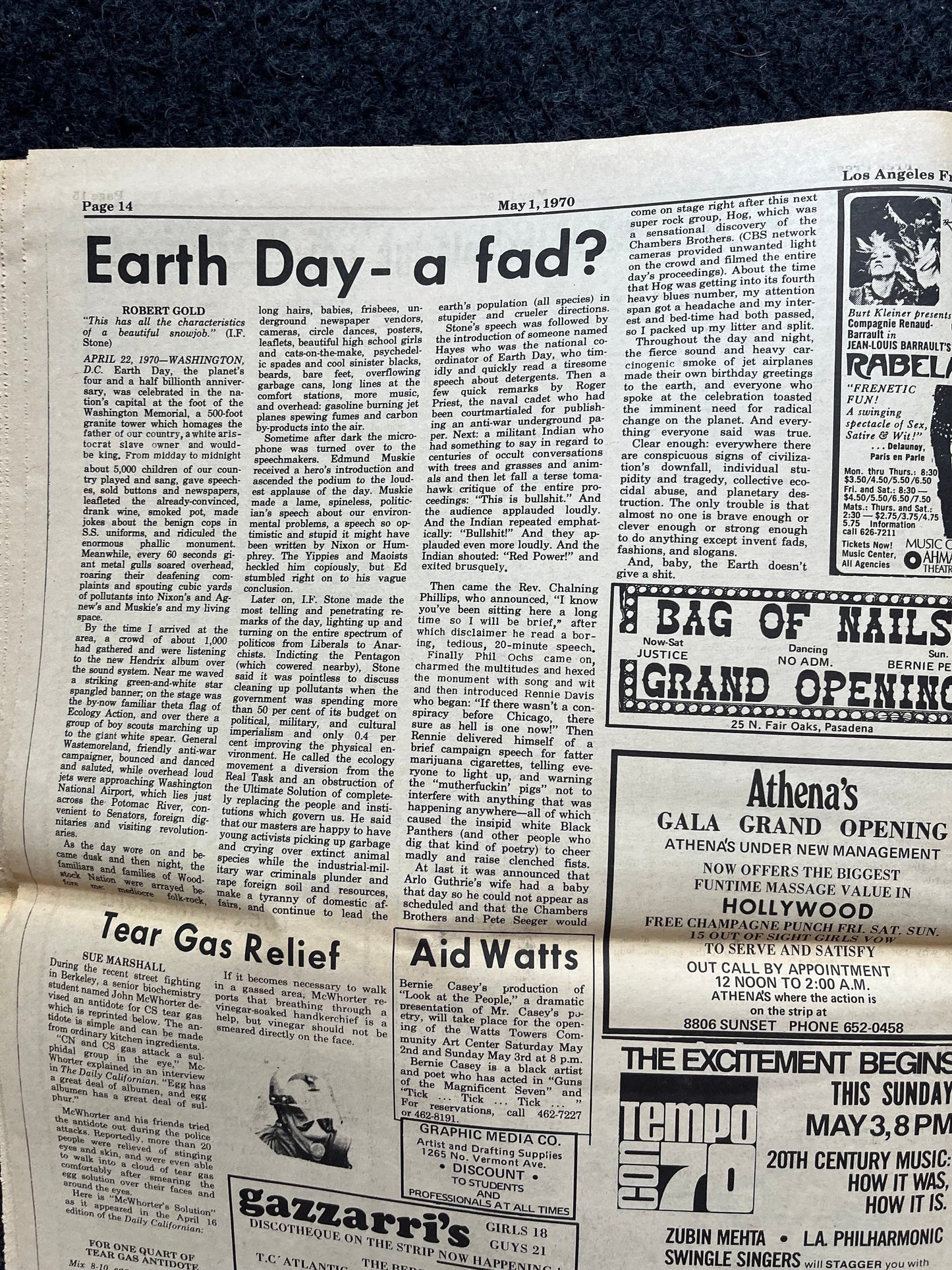1970s CounterCulture LGBT Los Angeles Free Press, Black Panther Party, Underground Far-Left Newspaper, Vintage Newspaper, Original Newspaper