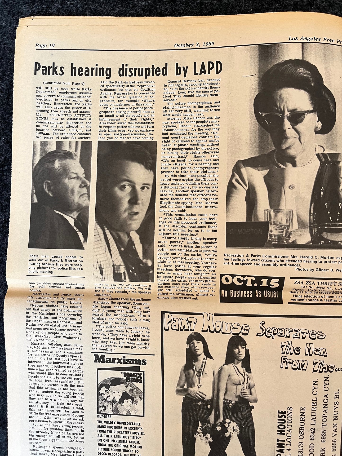 1970s CounterCulture LGBT Los Angeles Free Press, Black Panther Party, Underground Far-Left Newspaper, Vintage Newspaper, Original Newspaper