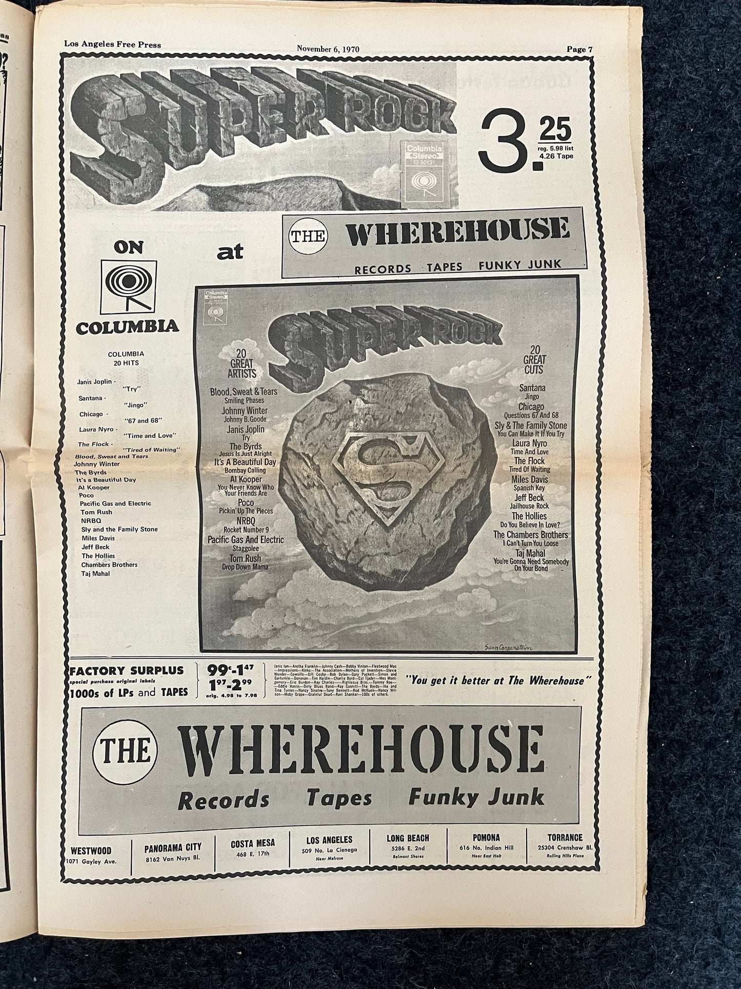 1970s CounterCulture LGBT Los Angeles Free Press, Black Panther Party, Underground Far-Left Newspaper, Vintage Newspaper, Original Newspaper
