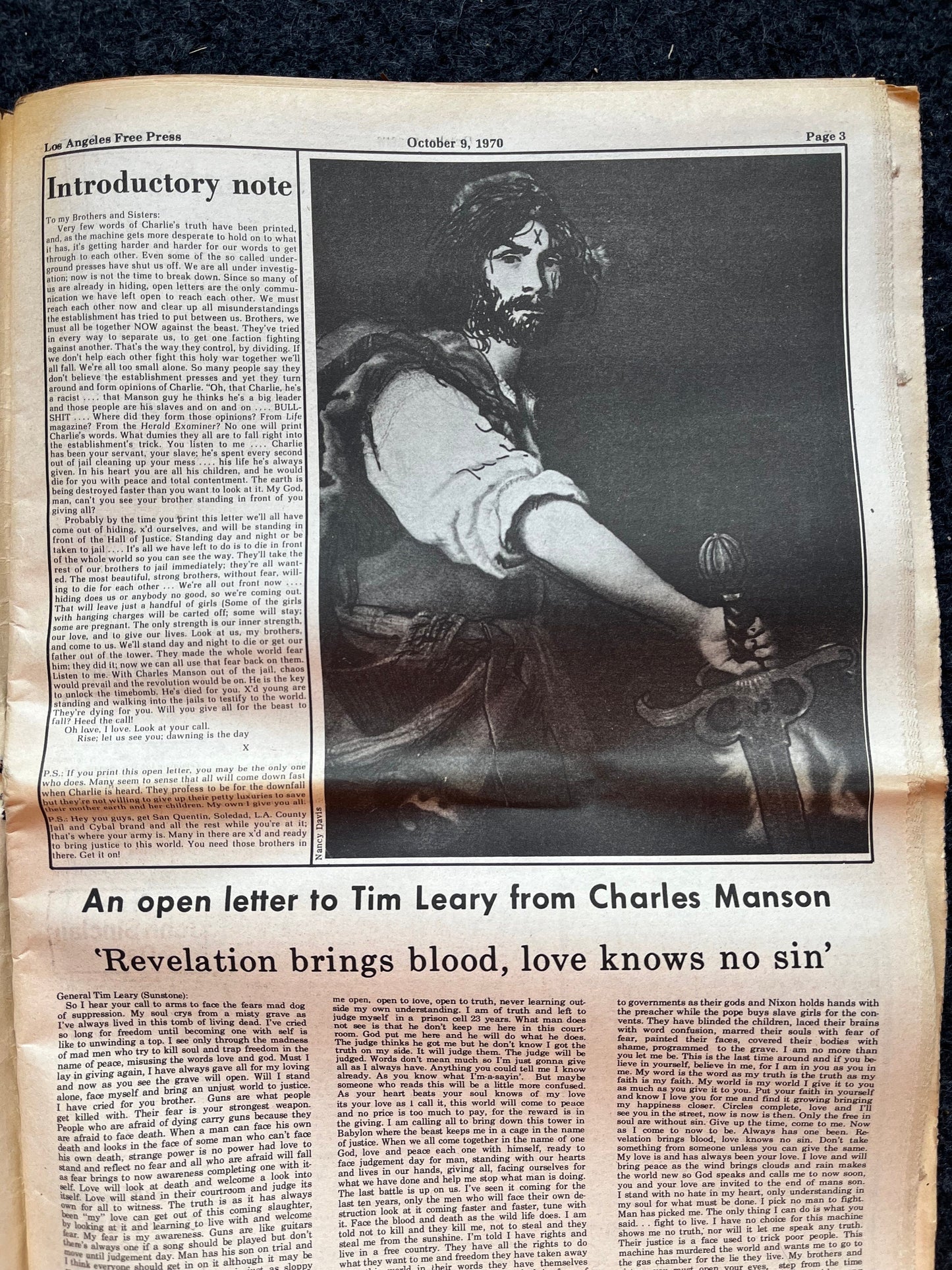 1970s CounterCulture LGBT Los Angeles Free Press, Black Panther Party, Underground Far-Left Newspaper, Vintage Newspaper, Original Newspaper