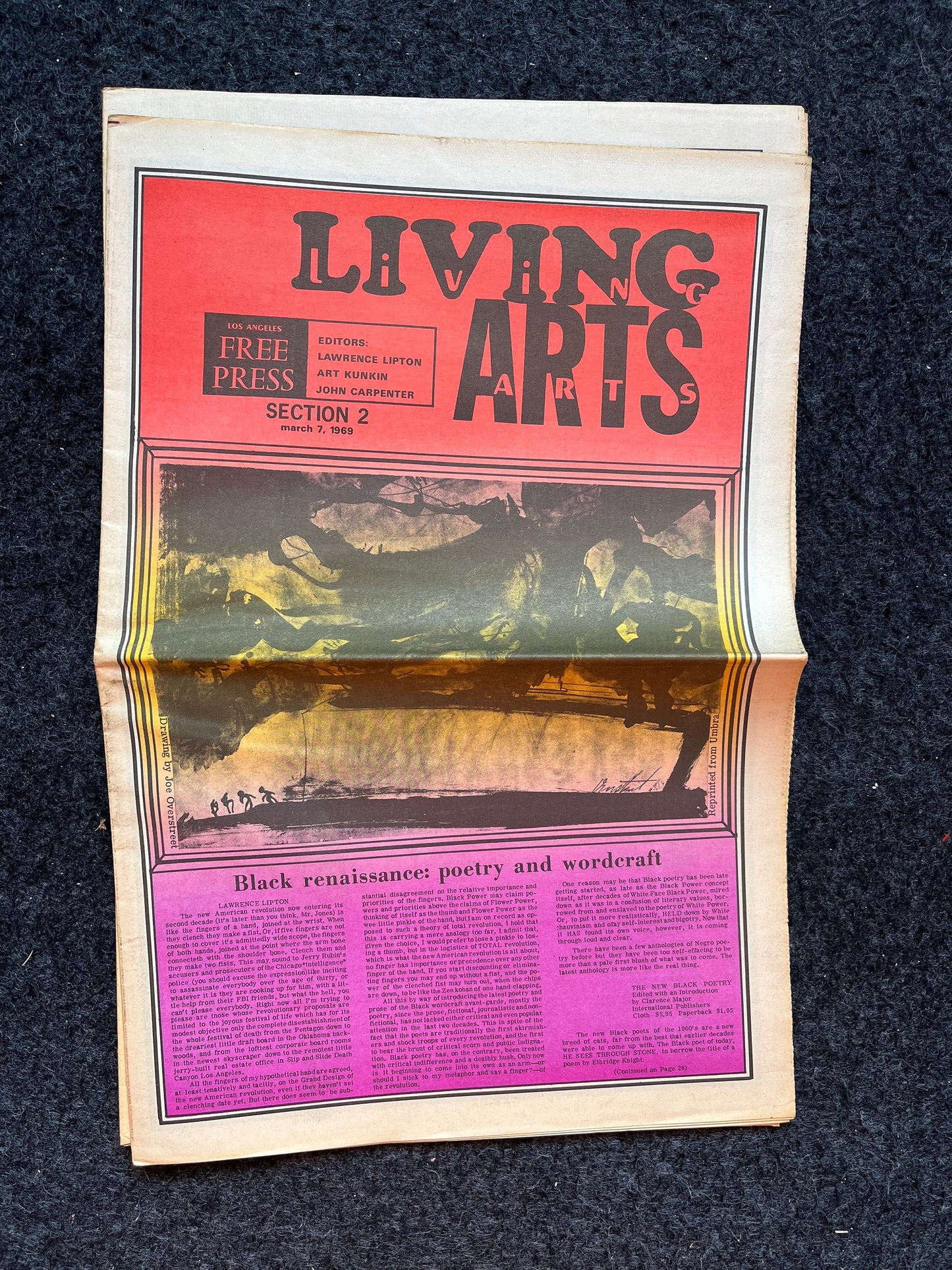 1970s CounterCulture LGBT Los Angeles Free Press, Black Panther Party, Underground Far-Left Newspaper, Vintage Newspaper, Original Newspaper