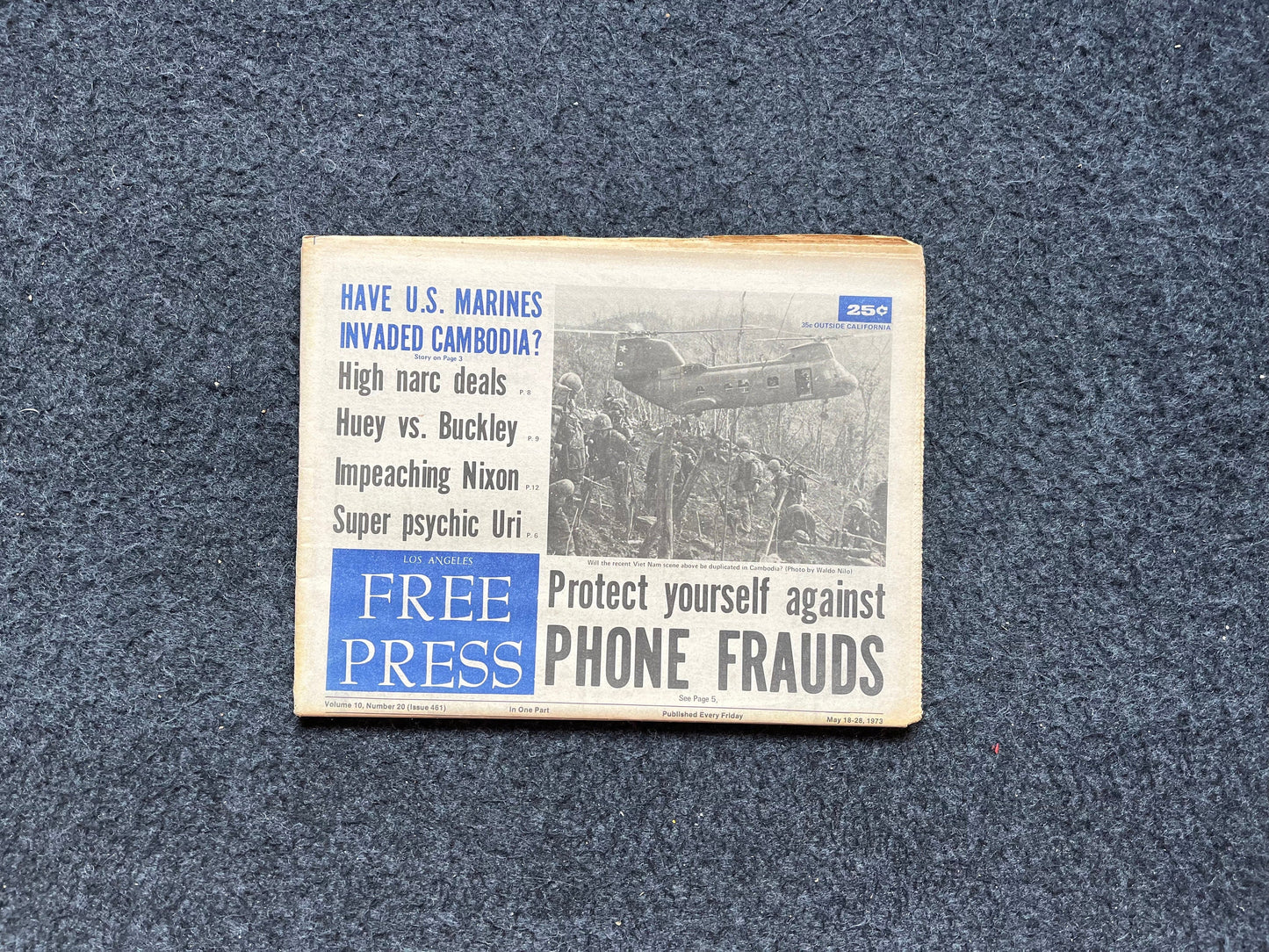 1970s CounterCulture LGBT Los Angeles Free Press, Black Panther Party, Underground Far-Left Newspaper, Vintage Newspaper, Original Newspaper