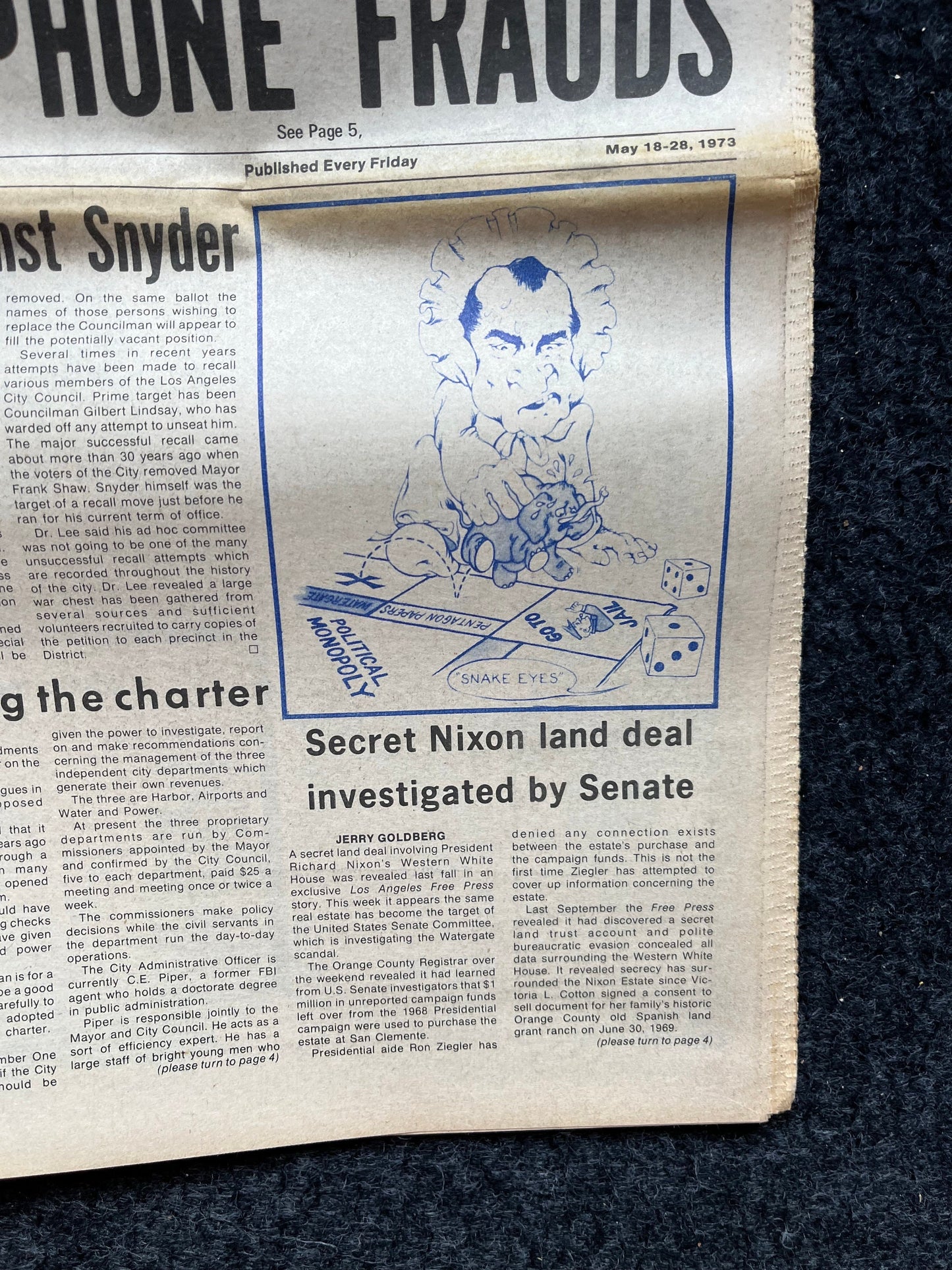 1970s CounterCulture LGBT Los Angeles Free Press, Black Panther Party, Underground Far-Left Newspaper, Vintage Newspaper, Original Newspaper