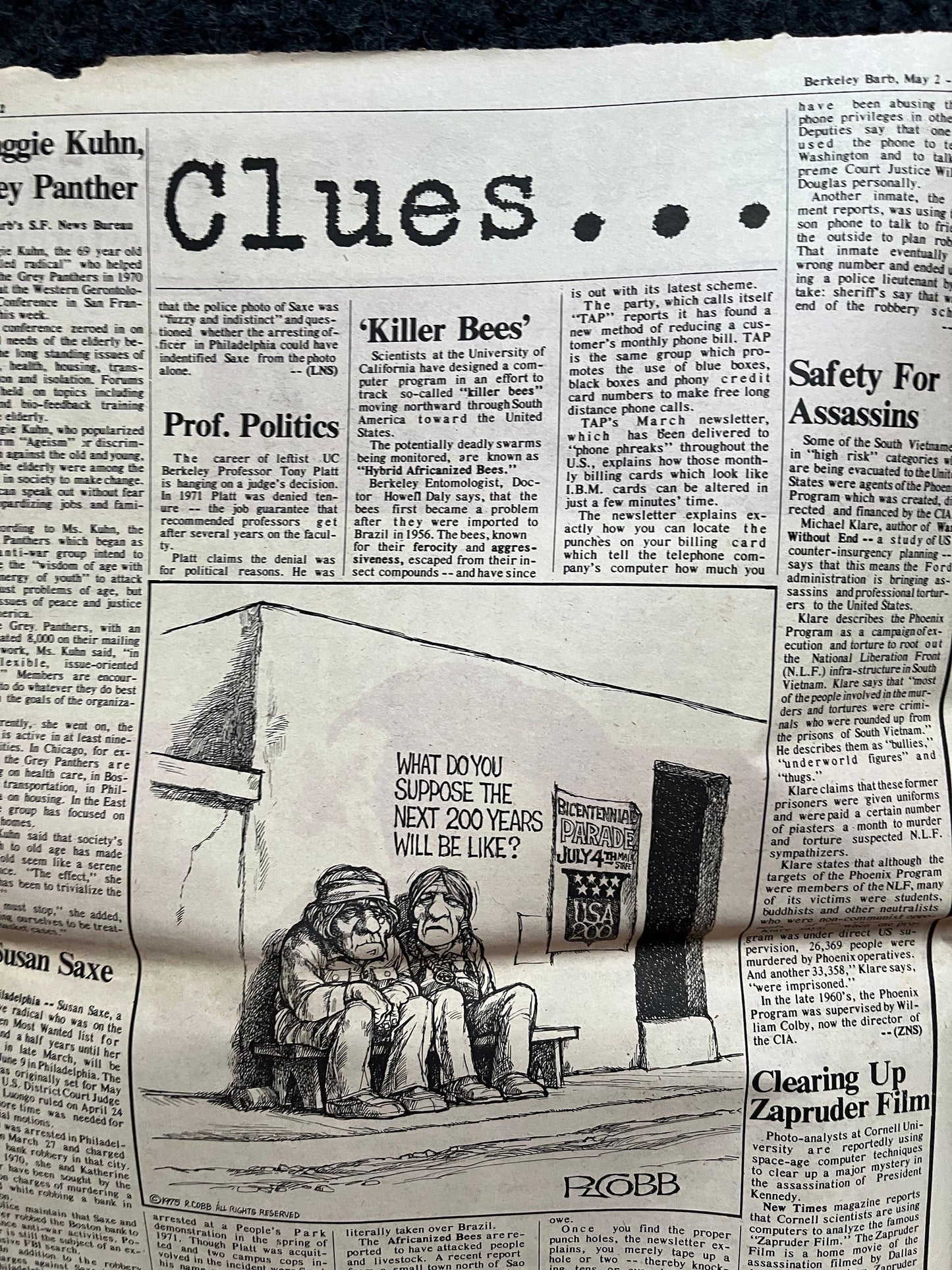 1970s Vietnam War Ends, Berkeley Tribe CounterCulture, Black Panther Party, Underground Newspaper, Vintage Newspaper,l