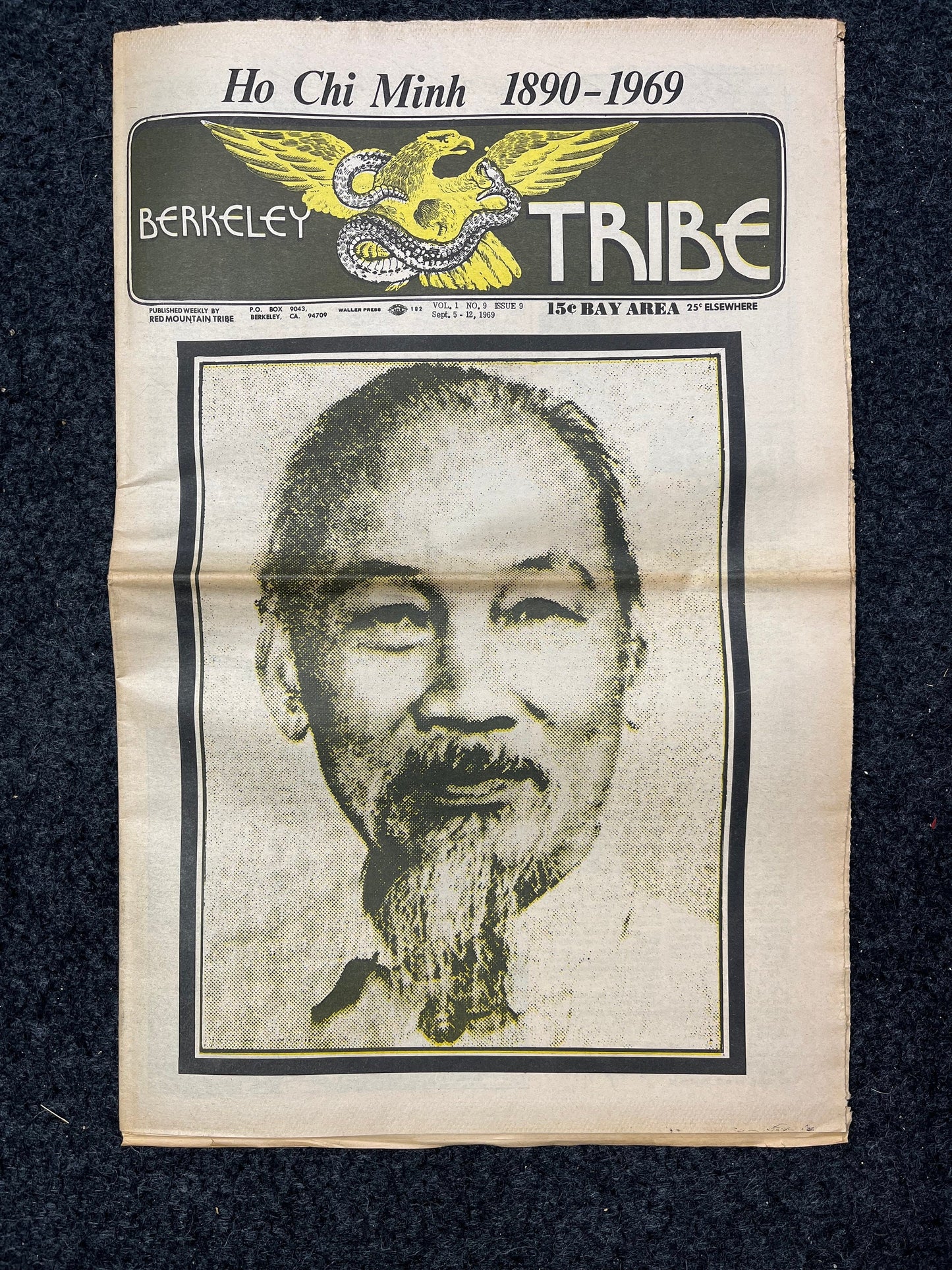 1970s Ho Chi Min Vietnam, Berkeley Tribe CounterCulture, Black Panther Party, Underground Newspaper, Vintage Newspaper, California