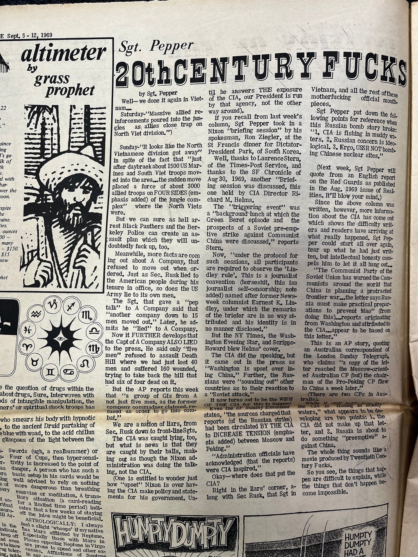 1970s Ho Chi Min Vietnam, Berkeley Tribe CounterCulture, Black Panther Party, Underground Newspaper, Vintage Newspaper, California