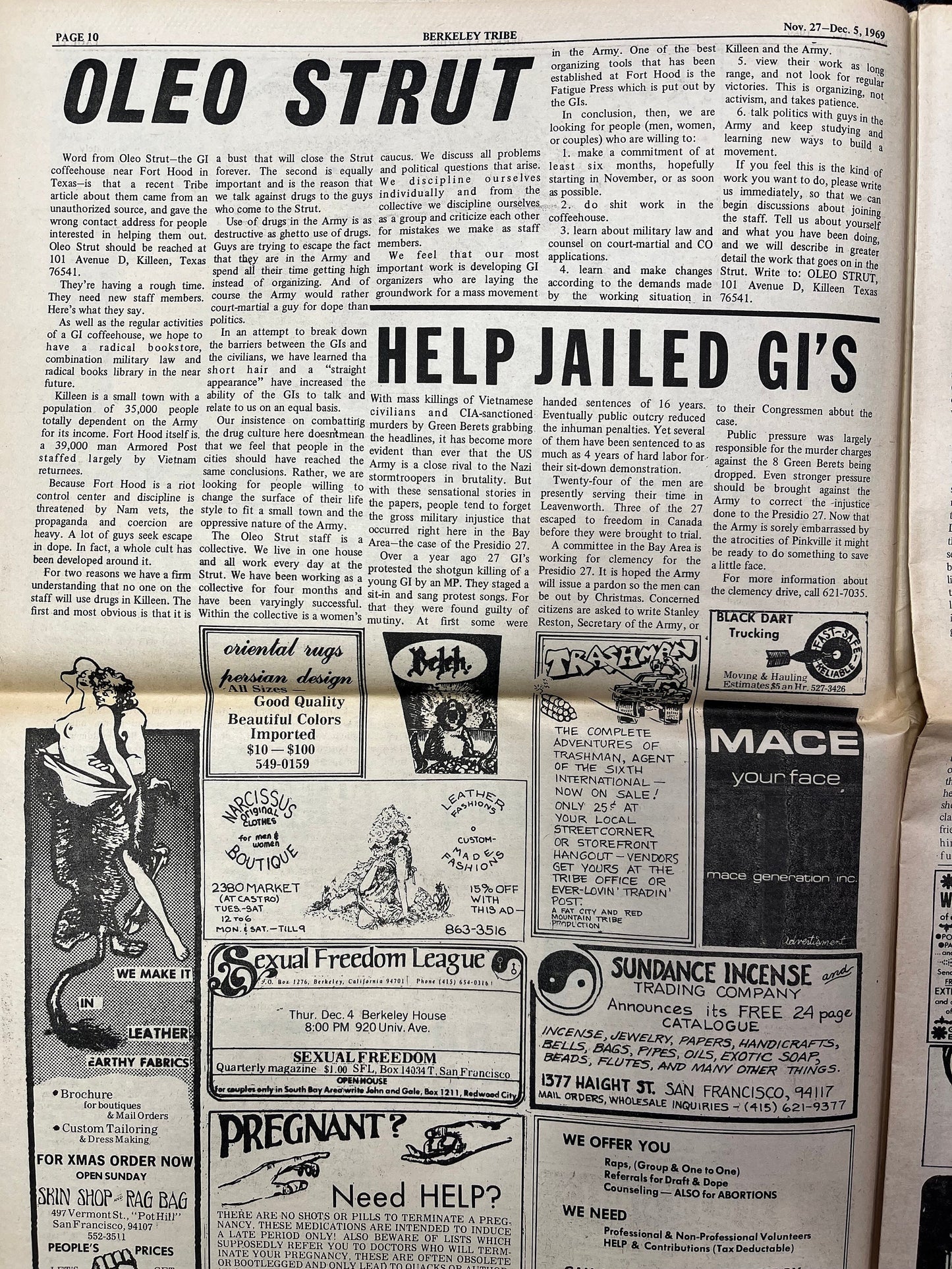 1970s Berkeley Tribe CounterCulture, Black Panther Party, Underground Newspaper, Vintage Newspaper, San Francisco California