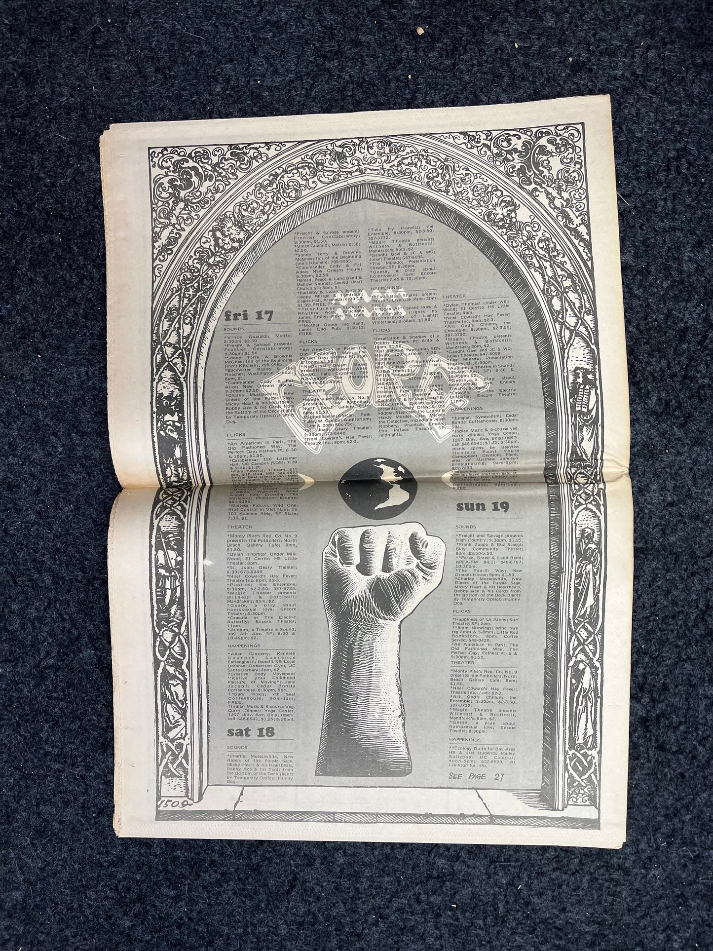 1970s Berkeley Tribe CounterCulture, Black Panther Party, Underground Newspaper, Vintage Newspaper, San Francisco California