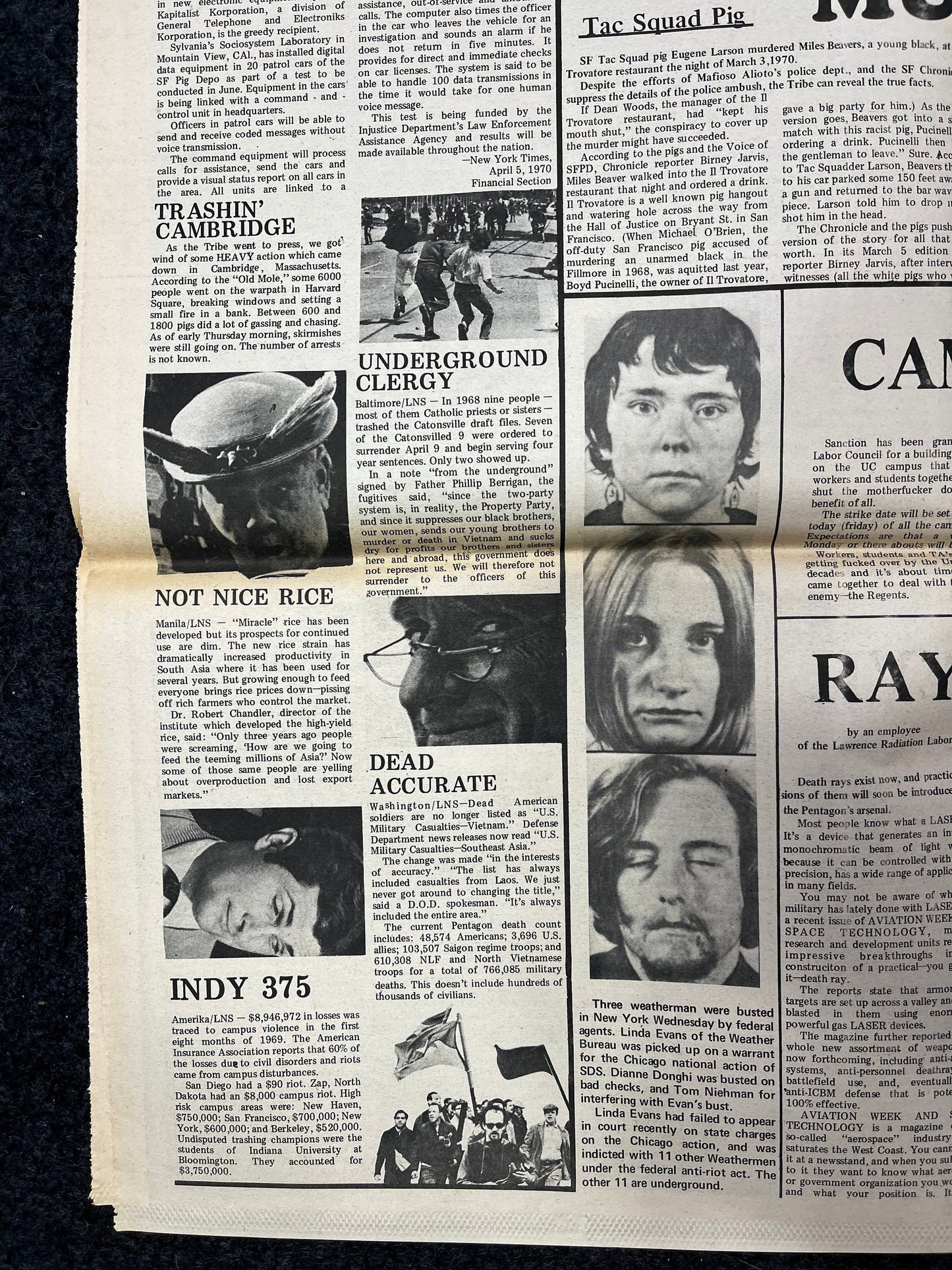 1970s Berkeley Tribe CounterCulture, Black Panther Party, Underground Newspaper, Vintage Newspaper, San Francisco California