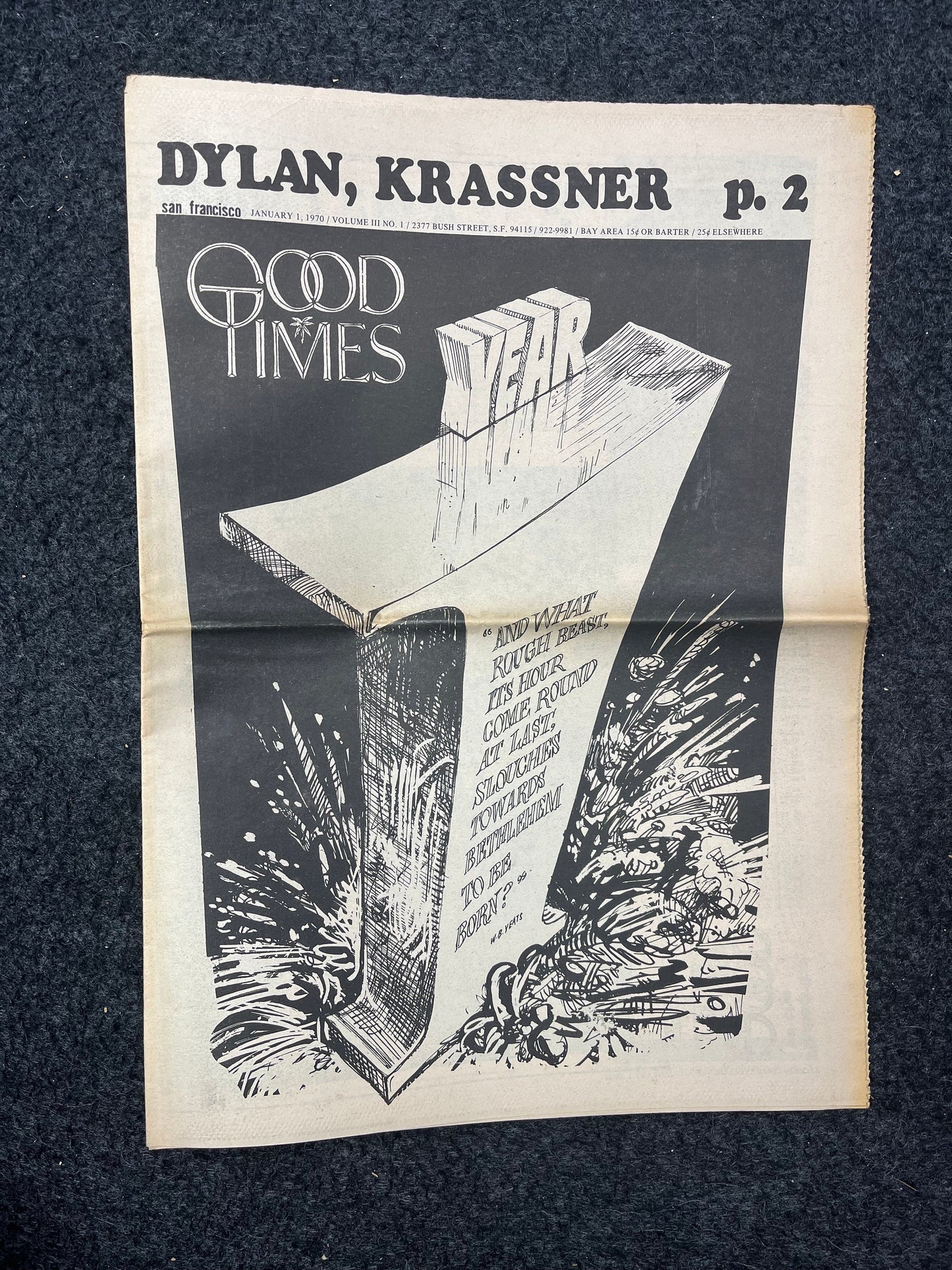1970s Berkeley Tribe CounterCulture, Black Panther Party, Underground Newspaper, Vintage Newspaper, San Francisco California