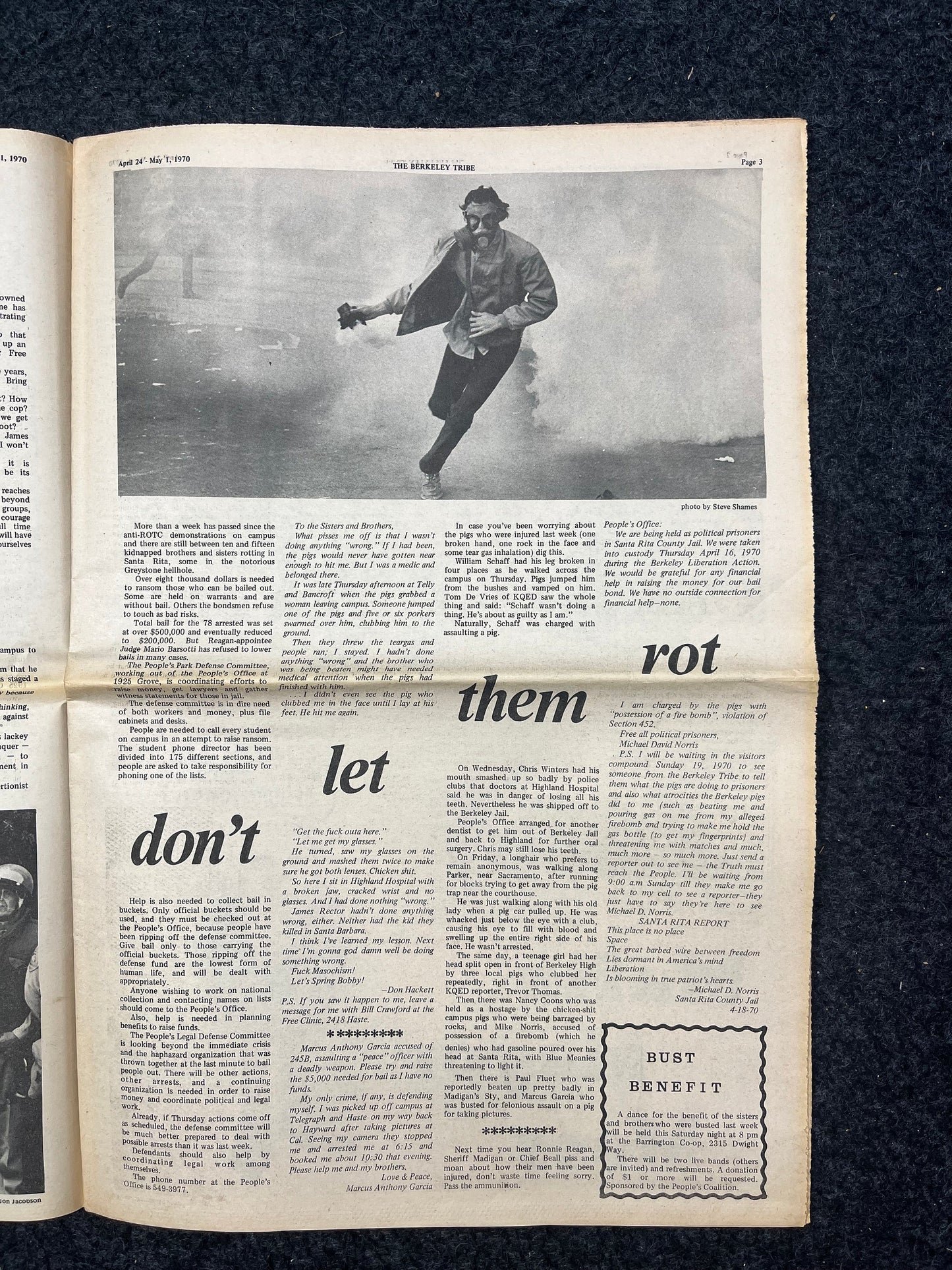 1970s Berkeley Tribe CounterCulture, Black Panther Party, Underground Newspaper, Vintage Newspaper, San Francisco California