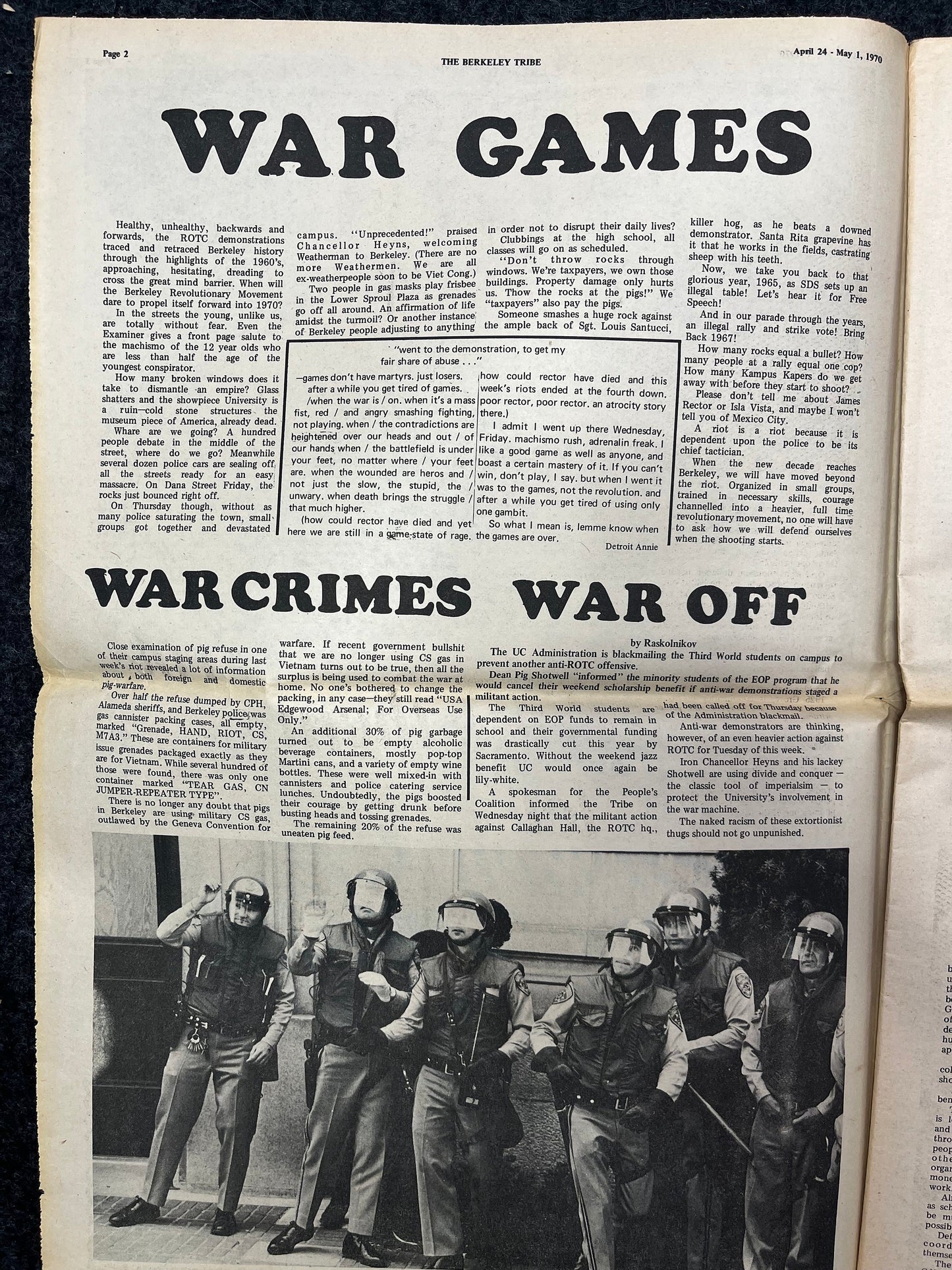 1970s Berkeley Tribe CounterCulture, Black Panther Party, Underground Newspaper, Vintage Newspaper, San Francisco California